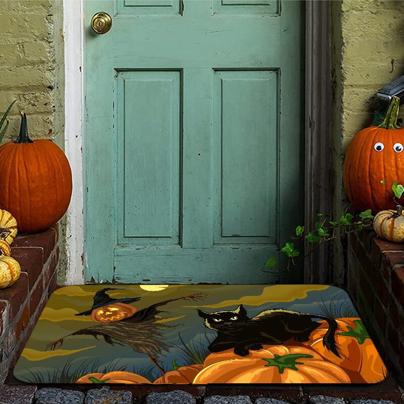 Explosive Halloween doormat Flannel crystal pile doormat door decoration carpet sponge mat floor thumbnail