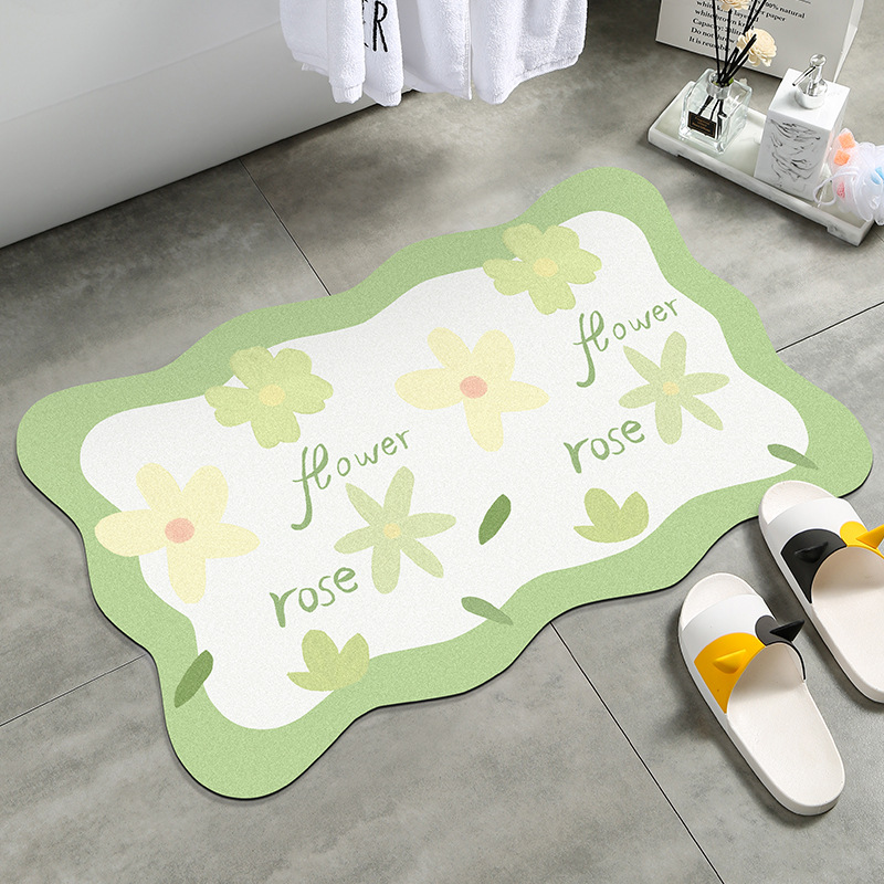 Cross-border soft diatom mud floor MATS, bathroom carpets, door foot MATS, home bathroom anti-slip MATS, absorbent door MATS Item Picture
