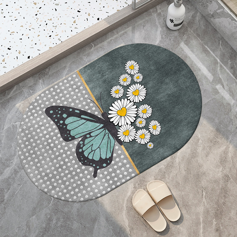 Door MATS, entrance door floor MATS, door entrance floor MATS, foot MATS, water-absorbing and anti-slip carpets, bathroom, toilet Specification image