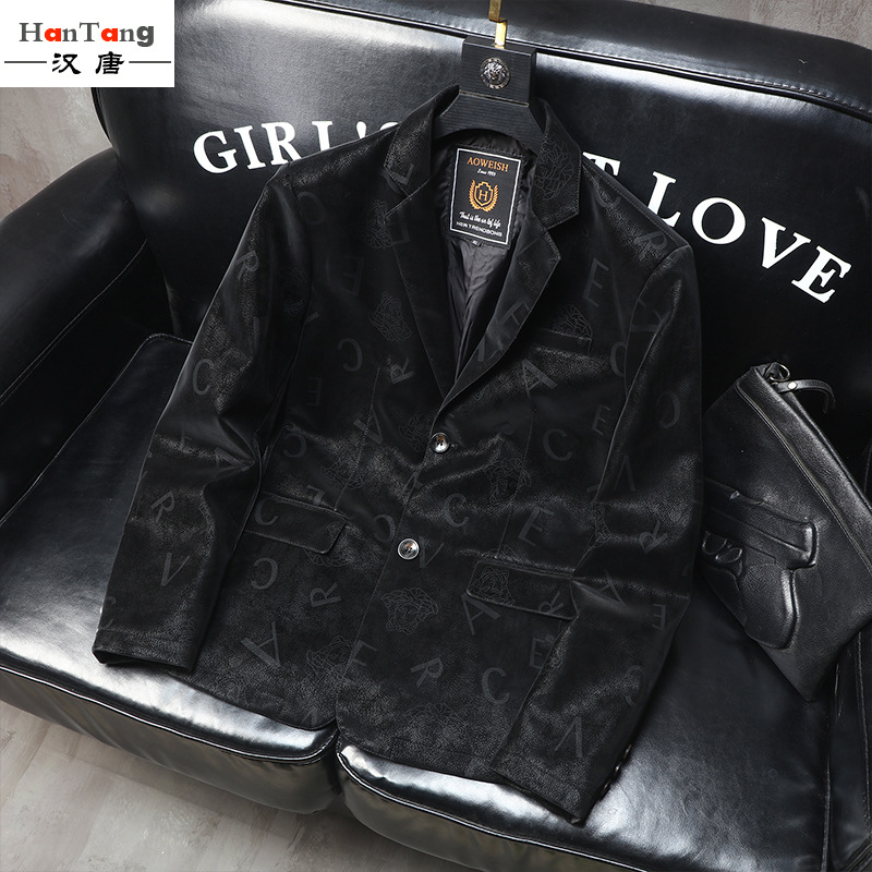 2022 Spring and Autumn New trendy men's casual leather suit, fashionable men's casual jacket for middle-aged and elderly people, factory wholesale Application Scenario