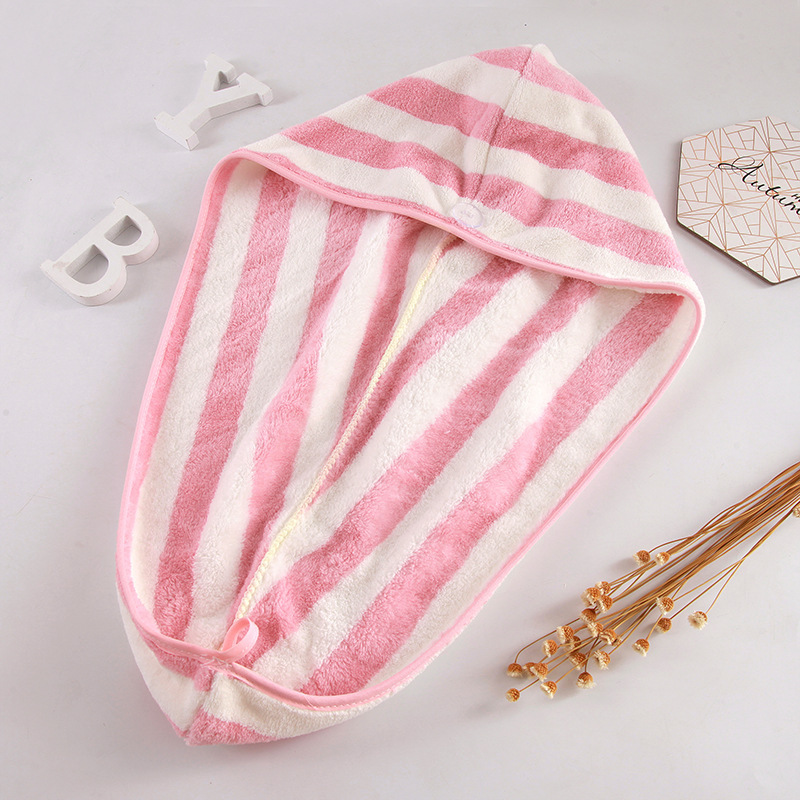 【LOVELY HOME】【 Chi Jia 】 Absorbent dry hair cap Soft Coral velvet Girls' Shampoo Dry Hair Cap Shower Cap Quick-drying Towel Enlarged and thickened Dry Hair Cap Shower cap