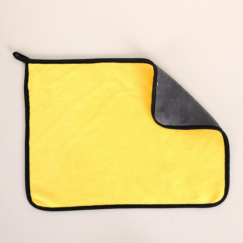 【LOVELY HOME】【 Chi Jia 】 Cleaning supplies: Two-color, double-sided, thickened, customizable LOG Car wash towel, Absorbent and stain-removing towel, rag Application Scenario
