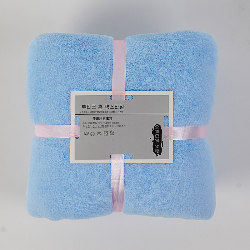 [LOVELY HOME] [hold ja] alta densidad coral fleece toalla conjunto de toallas de baño wholesale adulto suave hijo juego de toalla madre toalla de baño toalla de limpieza details Picture