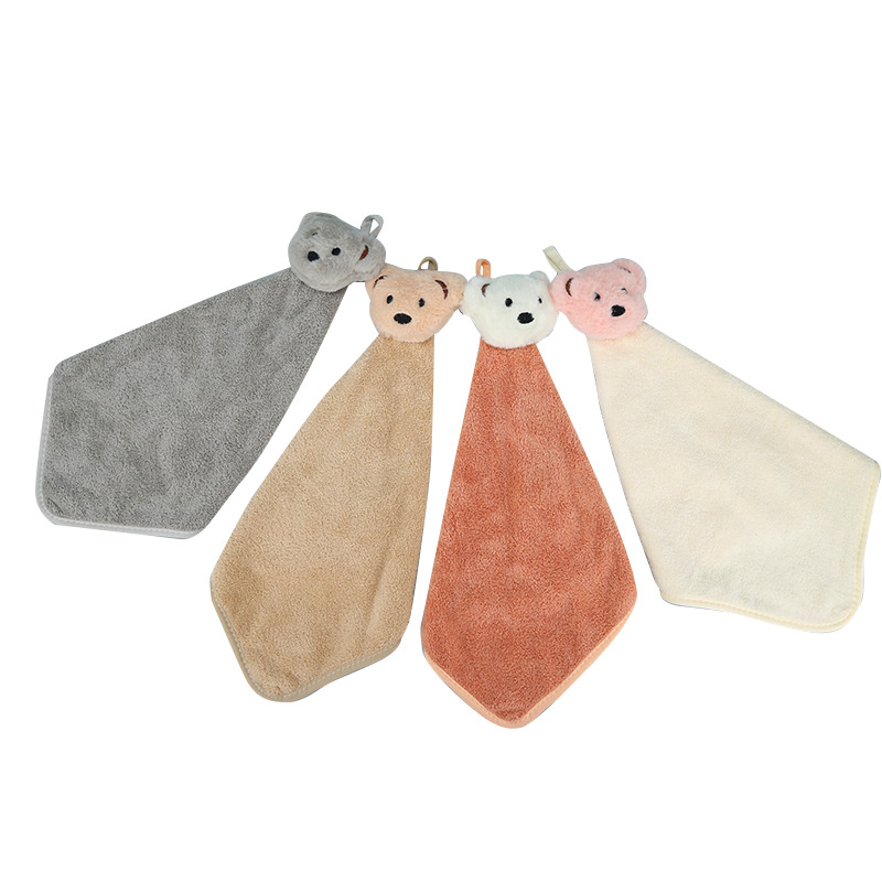 [dulce inicio] [tenedor ja] toalla de mano colgante de dibujos animados absorbente cocina lazy baxter niños baño peluche lindo Item Picture
