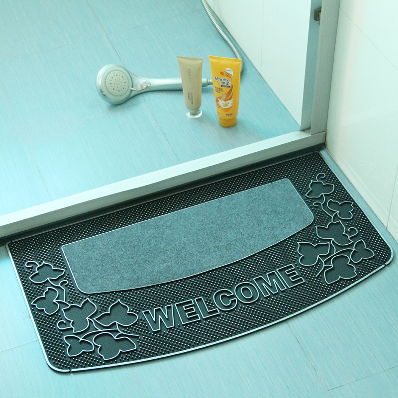 Factory direct sales, wholesale in stock, anti-slip and anti-dirt rose pattern rubber floor MATS for the entrance hall and foyer details Picture