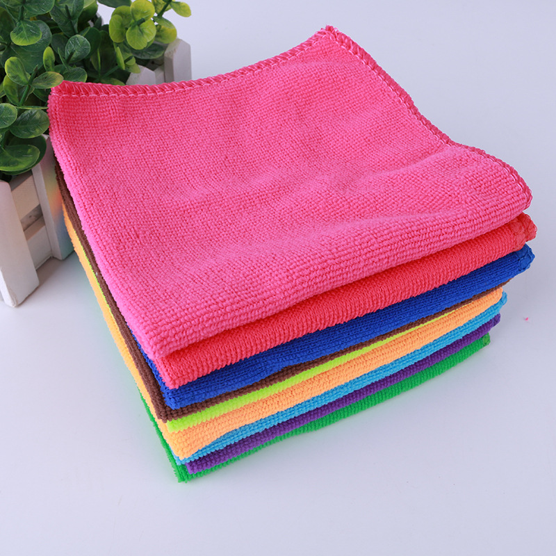 【LOVELY HOME】 Fiber towels 30*30 beauty dry hair towels Good water absorption car cleaning towels wholesale kitchen cleaning cloths Absorbent Stain cleaning cloths kitchen scouring pads details Picture