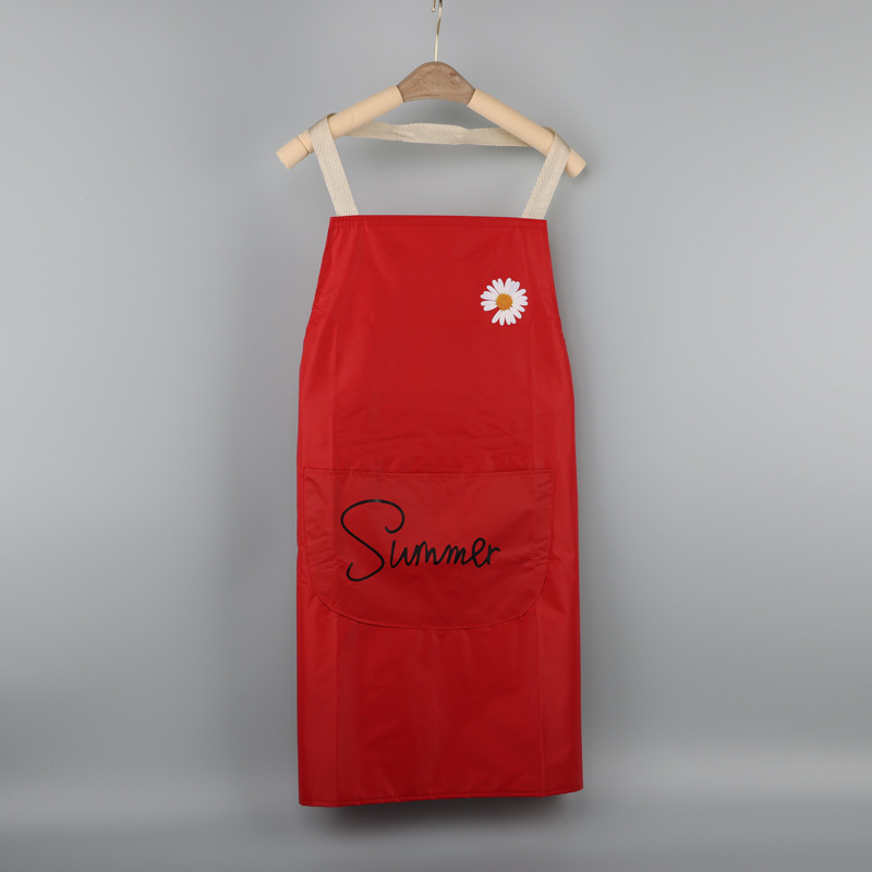 时尚创意居家小雏菊防水防油围裙 厨房清洁薄款夏季围裙