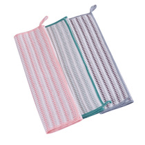 Beehive beehive thickened waffle dishcloth kitchen absorbent non-shedding cloth bamboo fiber dishtowel