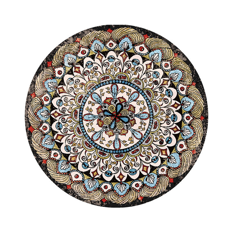 Round carpet, Persian ethnic style hanging basket mat, round yurt, fully covered carpet, outdoor floor mat Item Picture