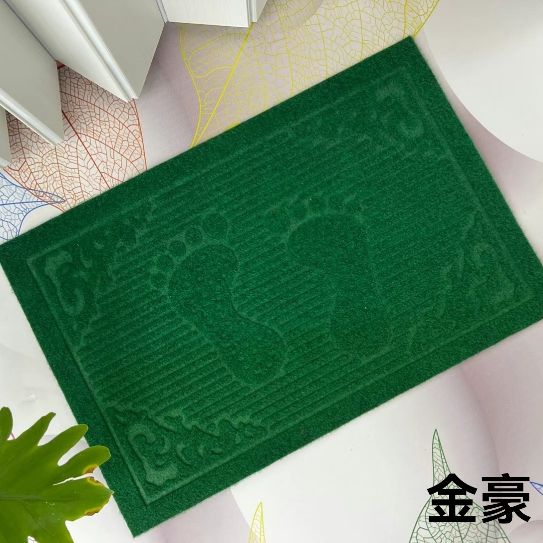 Square cheap embossed floor mat, Western mat, Portuguese mat, English mat, cashmere doormat, plain mat, non-slip mat thumbnail