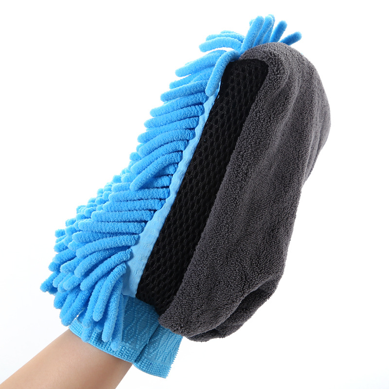 [LOVELY HOME] [hold ga] engrosado chenille guante de lavado de coches coral fleece guante espumoso largo fleece un lado guantes de limpieza de coches de dos caras Application Scenario