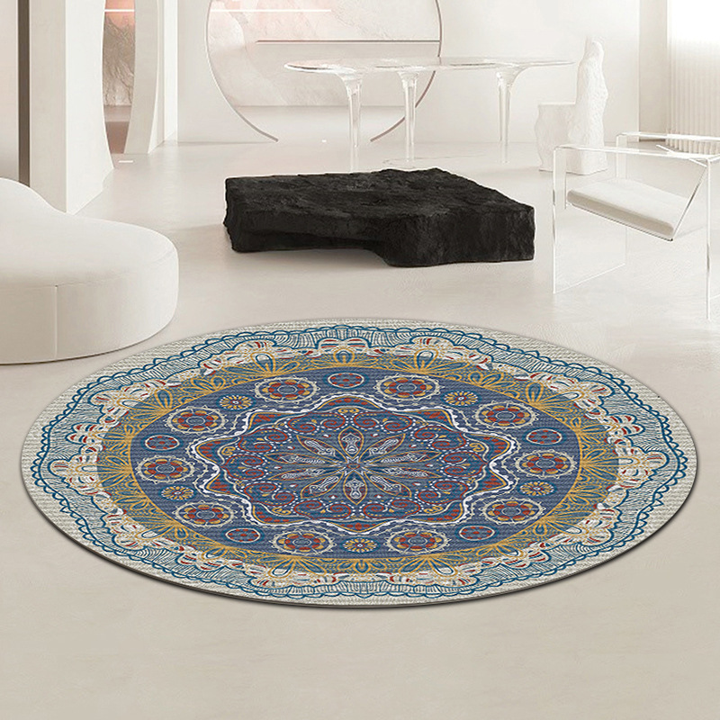 Round carpet, Persian ethnic style hanging basket mat, round yurt, fully covered carpet, outdoor floor mat Application Scenario
