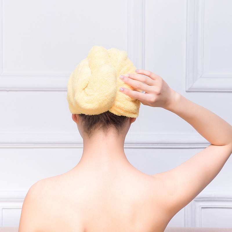 【LOVELY HOME】【 Chi Jia 】 Hemmed dry hair cap Thickened Good water absorption Dry hair towel Adult Coral Velvet Shower cap Dry Hair Cap wholesale Shower cap Bathrobe Application Scenario