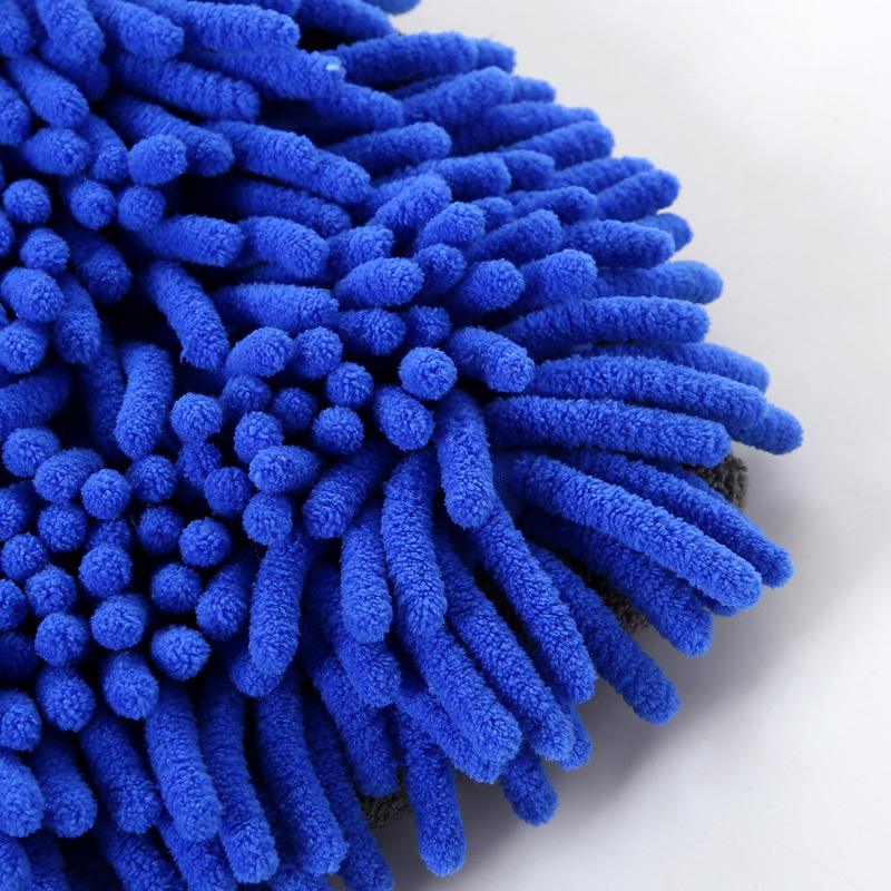 [LOVELY HOME] [hold ga] engrosado chenille guante de lavado de coches coral fleece guante espumoso largo fleece un lado guantes de limpieza de coches de dos caras details Picture