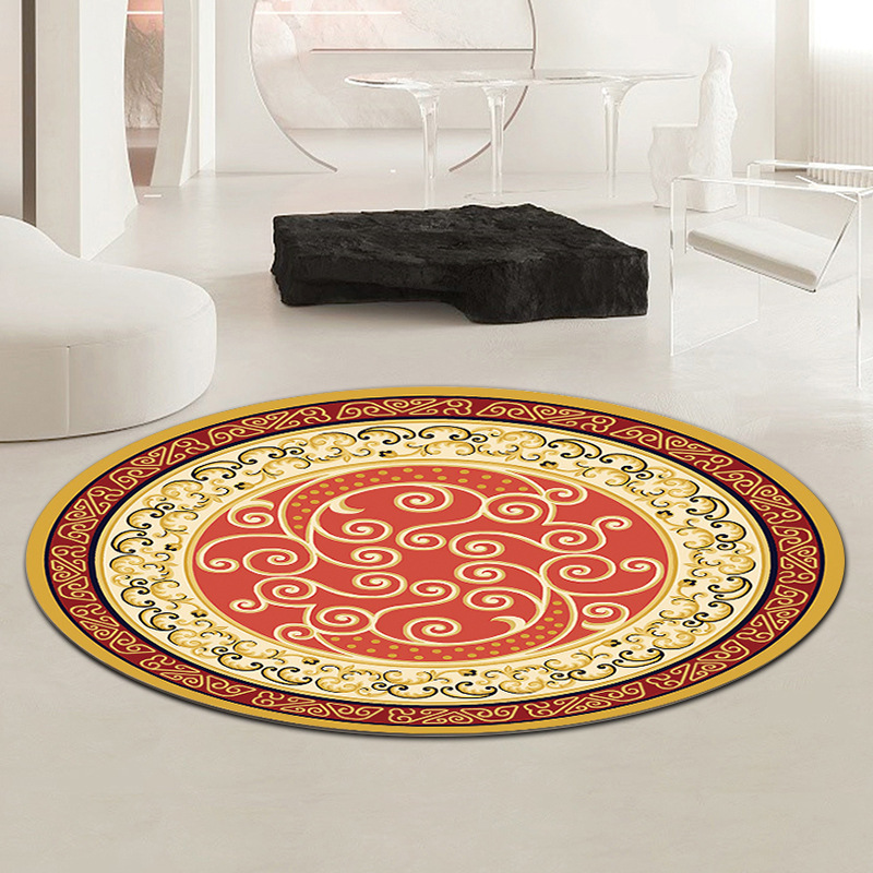 Round carpet, Persian ethnic style hanging basket mat, round yurt, fully covered carpet, outdoor floor mat