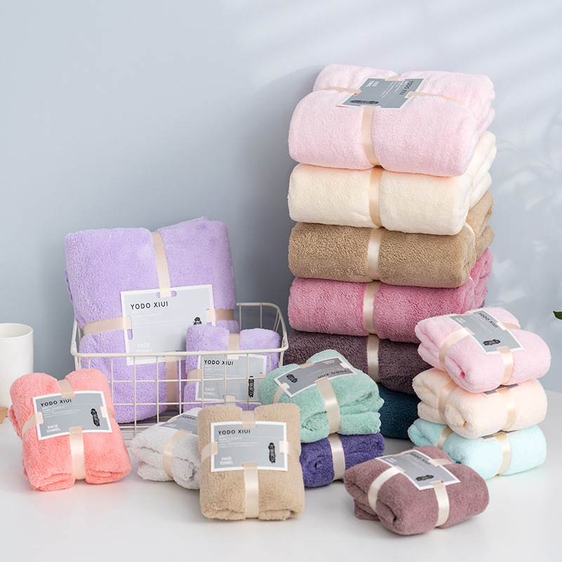 【LOVELY HOME】加厚350g/㎡柔软吸水沙滩巾礼品定制logo 浴巾套装 毛巾套装 吸水吸汗毛巾 家用吸水巾