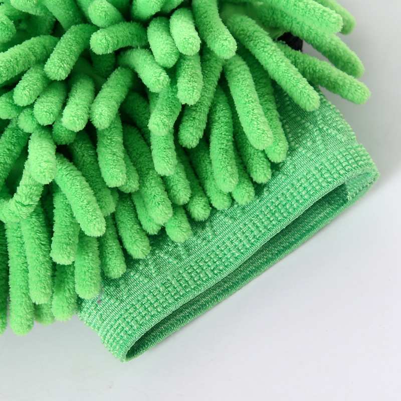 [LOVELY HOME] [hold ga] engrosado chenille guante de lavado de coches coral fleece guante espumoso largo fleece un lado guantes de limpieza de coches de dos caras Specification image