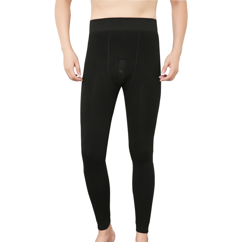 For men in autumn and winter, thick and warm high-waisted one-piece cotton pantyhose with elastic and slim fit, wear large-sized long Johns underneath Item Picture