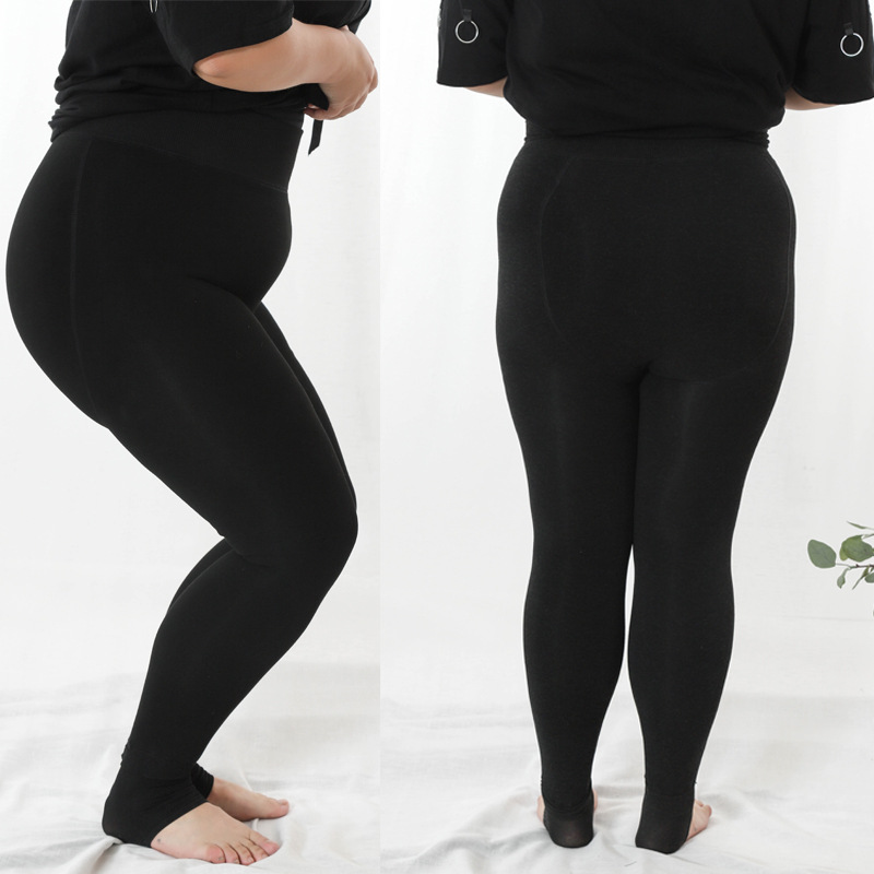 Autumn and winter edition, plus-size seven-color cotton warm one-piece cotton pants, thickened base tights, elastic fleece feet for chubby girls details Picture