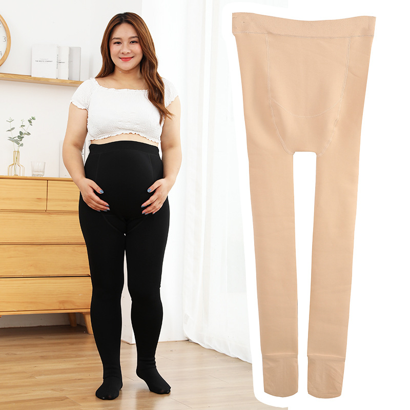 2022 New style pregnant women's leggings for autumn and winter, oversized leggings for women, thick spring and autumn cotton pants and socks details Picture