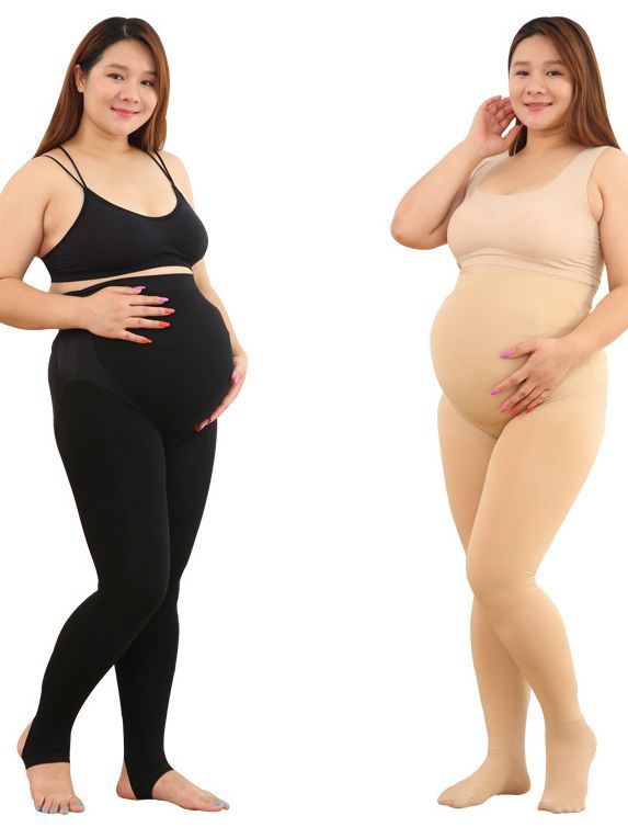 Pregnant women's outerwear leggings for autumn and winter, thickened pregnant women's leggings for slimming, pantyhose, flesh-colored large-sized cotton pants Item Picture