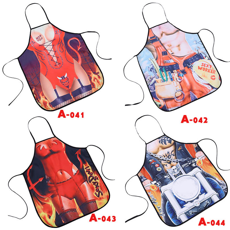 Personality Funny Apron Big Boobs Jeans Beauty Apron Foreign Trade Spot Factory Direct Print Apron Creative Apron Party Apron full figure