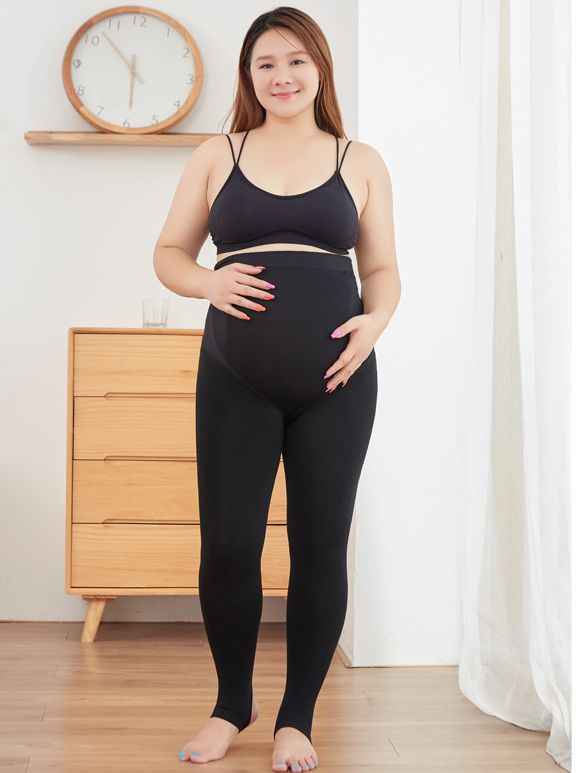 Pregnant women's outerwear leggings for autumn and winter, thickened pregnant women's leggings for slimming, pantyhose, flesh-colored large-sized cotton pants details Picture