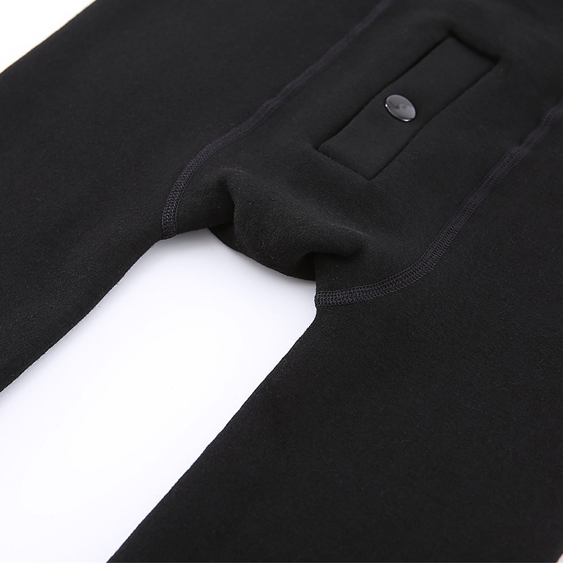 For men in autumn and winter, thick and warm high-waisted one-piece cotton pantyhose with elastic and slim fit, wear large-sized long Johns underneath Specification image