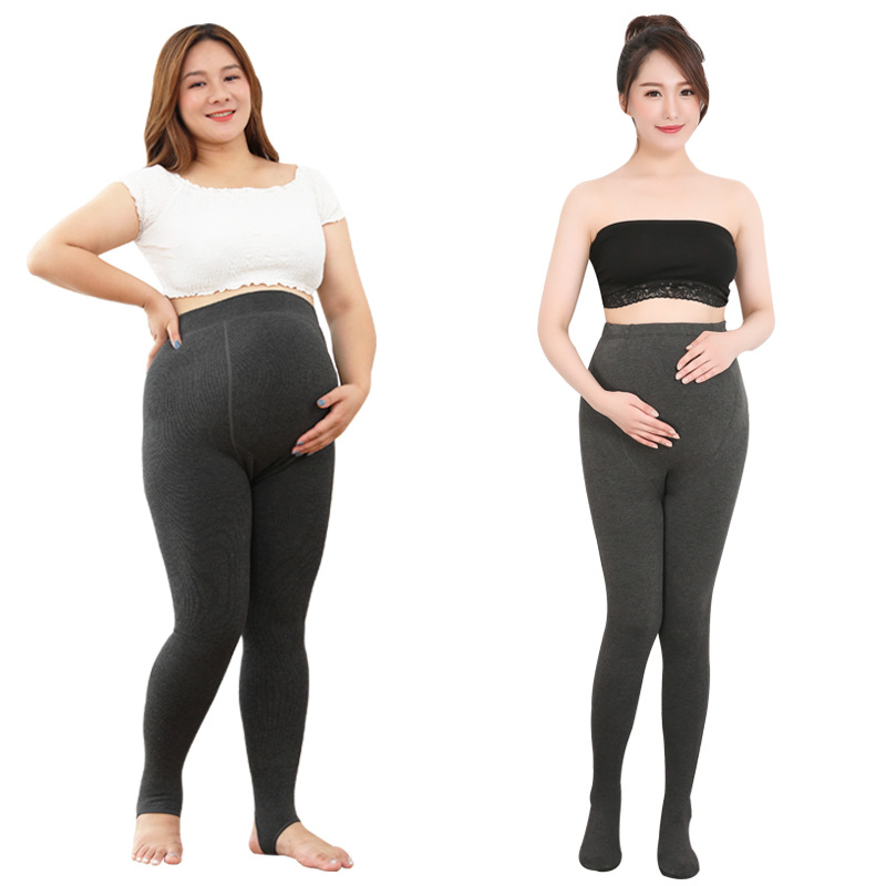 2022 New maternity wear for autumn and winter: Outerwear, leggings, women's vertical stripes, thickened, oversized cotton tights, maternity pants Item Picture