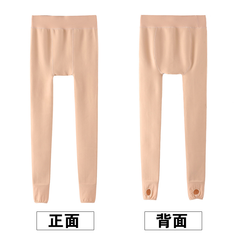 Women's thick flesh-colored pantyhose, nylon one-piece, 200-pound high-waisted thermal pants for autumn and winter Specification image