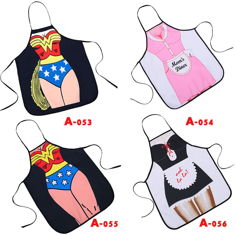 Personality Funny Apron Big Boobs Jeans Beauty Apron Foreign Trade Spot Factory Direct Print Apron Creative Apron Party Apron Application Scenario