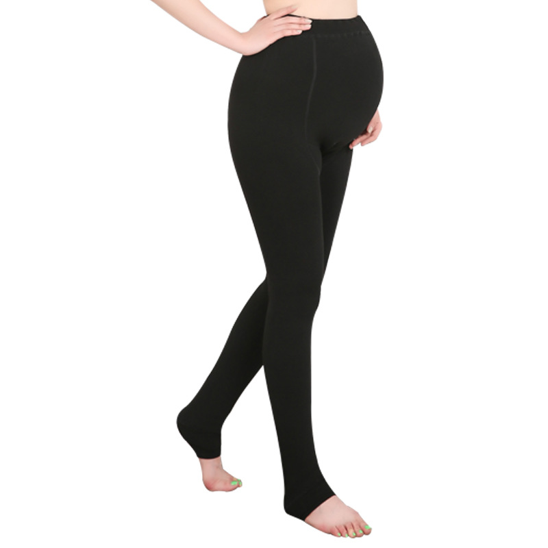 450g maternity pants for autumn and winter, with added fleece and thickened seven-color cotton pantyhose, adjustable belly support, leggings, and thermal pants for outerwear Item Picture