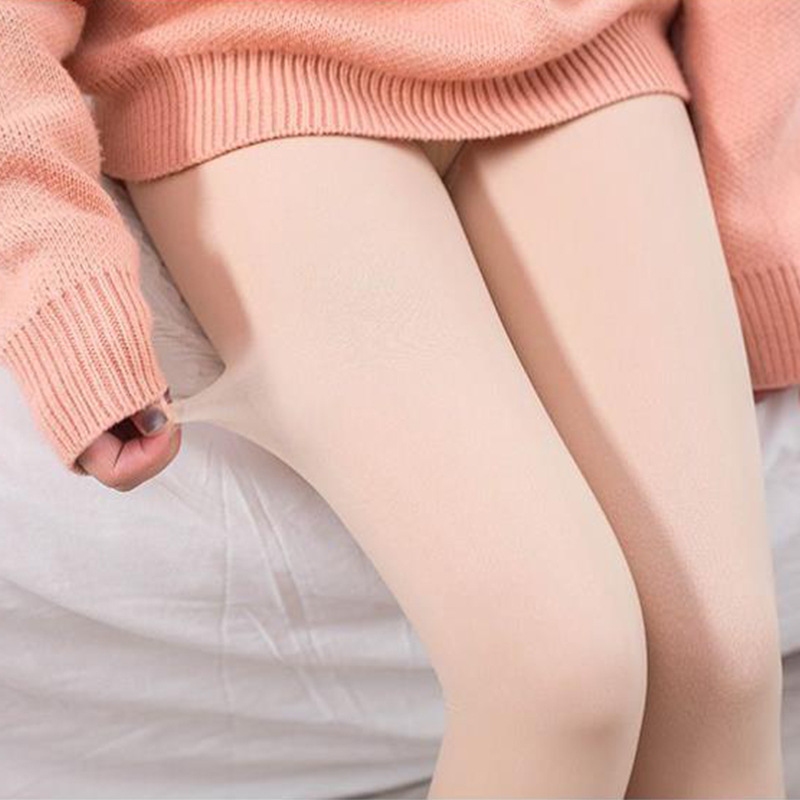 2022 New faux skin-penetrating pregnant women's leggings, double-layer anti-hook silk pregnant women's wear, belly support and slimming, thickened pantyhose details Picture