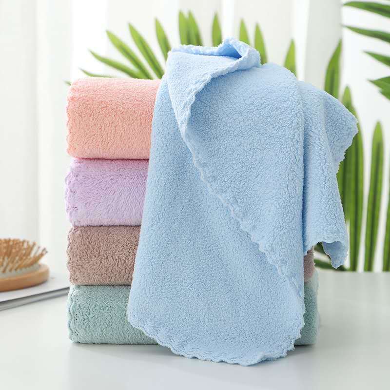 [LOVELY HOME] [hold ja] alta densidad urdimbra coral fleece multicolor toalla grande suave y absorbente fabricante regalo al por mayor toalla LOGO toalla de limpieza de la casa toalla facial Specification image
