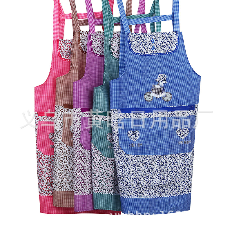 Yiwu good goods add to the sleeveless belt apron flower cartoon apron add apron