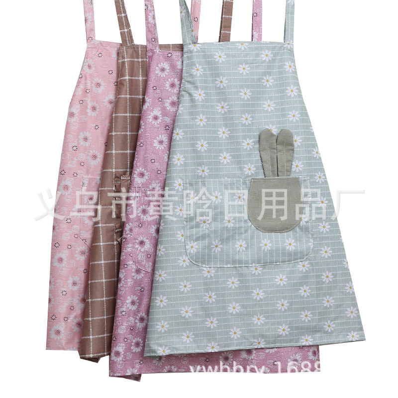 【LOVELY HOME】【持嘉】防水加厚围裙 无袖卡通居家围腰围裙  防水防污耐用家居围裙
