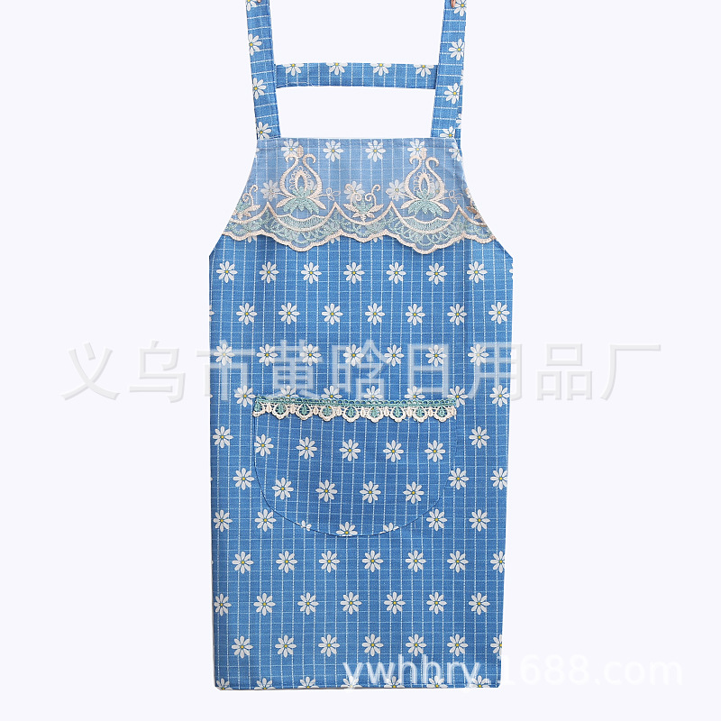 Korean lace Princess apron vest comfortable cotton breathable apron with extra thick apron