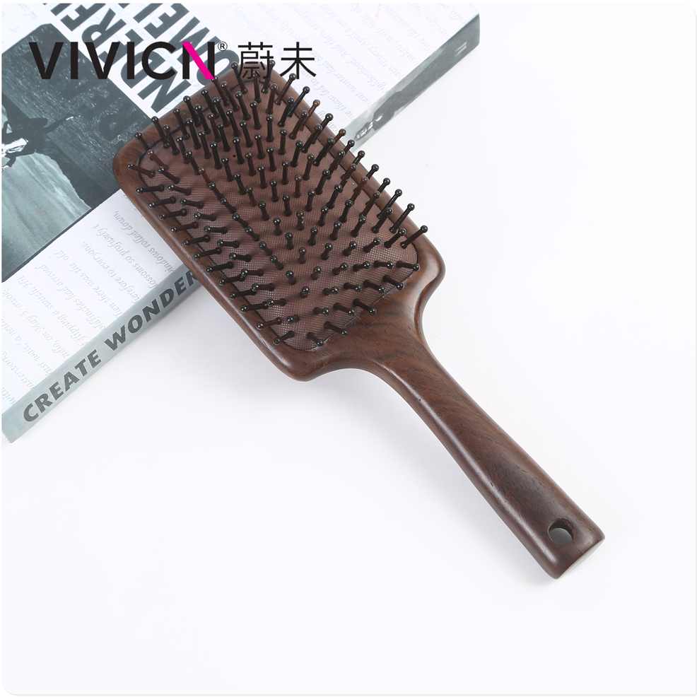 【 Weiwei 】 New style of wooden comb airbag massage scalp comb for men and women with long hair and large board air cushion details Picture