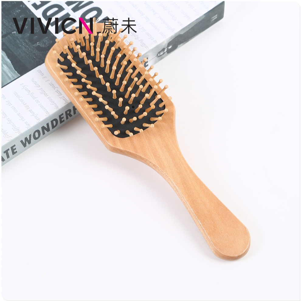 【 Weiwei 】 Air cushion comb, airbag massage comb, anti-static hair loss, men's and women's long hair, wooden comb Specification image