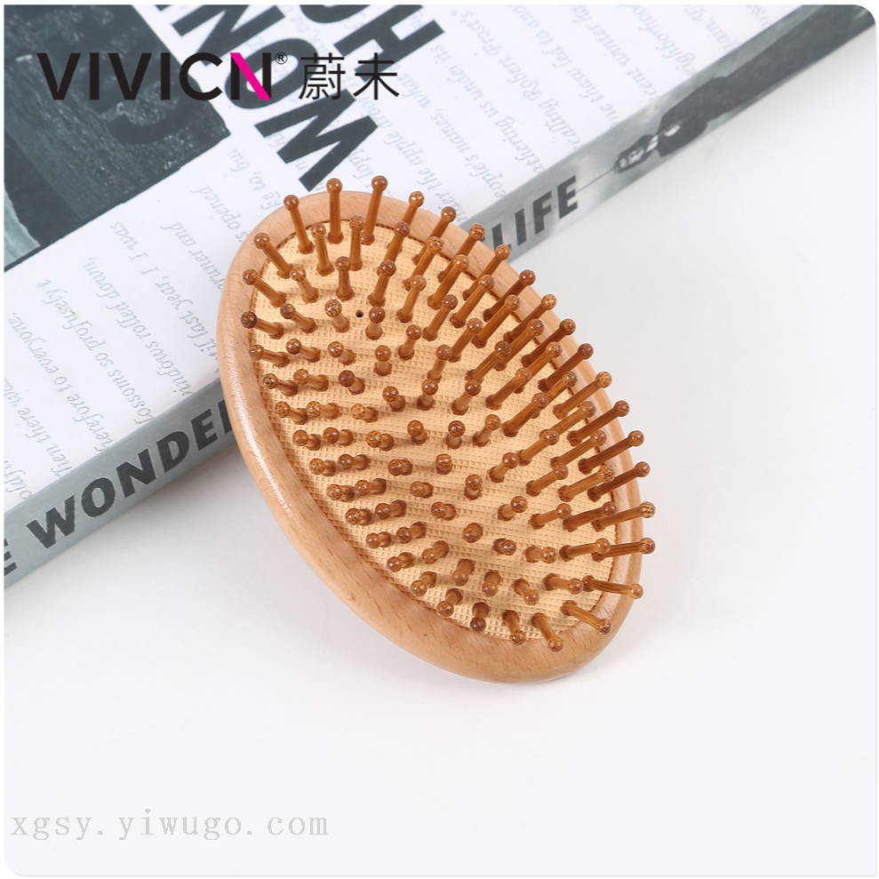 【 Weiwei 】 Small comb, bamboo comb, air cushion comb, cartoon cute massage airbag comb, portable and portable bamboo comb Specification image