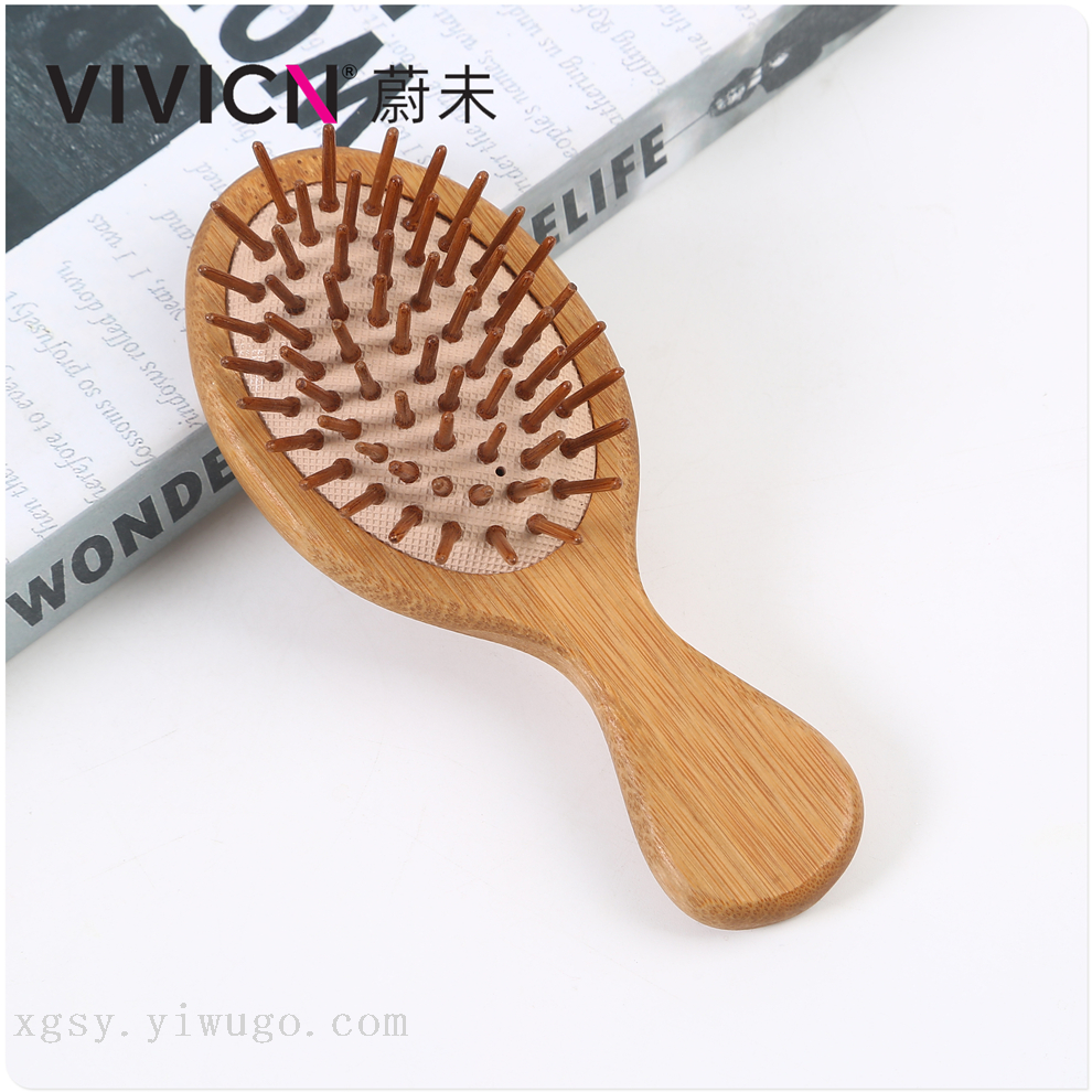 【 Weiwei 】 Small comb, bamboo comb, air cushion comb, cartoon cute massage airbag comb, portable and portable bamboo comb Item Picture