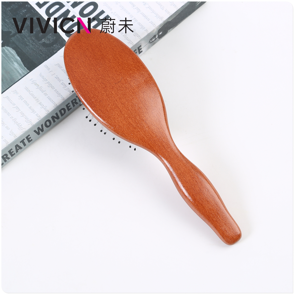 【 Weiwei 】 Pig bristle air cushion comb for women, long hair wooden air cushion scalp massage comb for men and women Item Picture