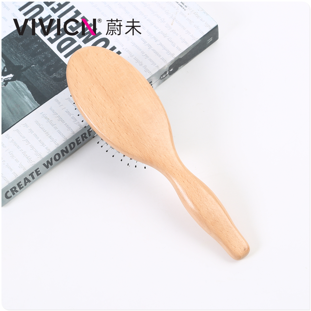 【 Weiwei 】 Pig bristle air cushion comb for women, long hair wooden air cushion scalp massage comb for men and women Specification image