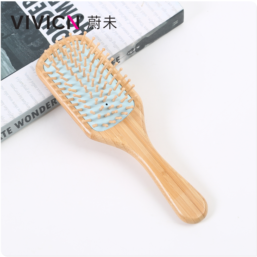 【 Weiwei 】 Nan Bamboo colored rubber skin massage comb, bamboo square and oval airbag comb, home hair care comb Application Scenario