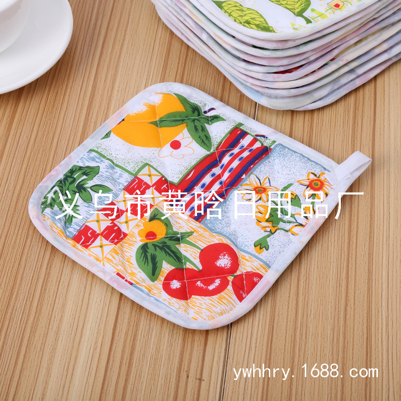 【LOVELY HOME】【持嘉】涤纶印花水果花隔热垫子 茶垫  煲垫  微波炉防烫垫