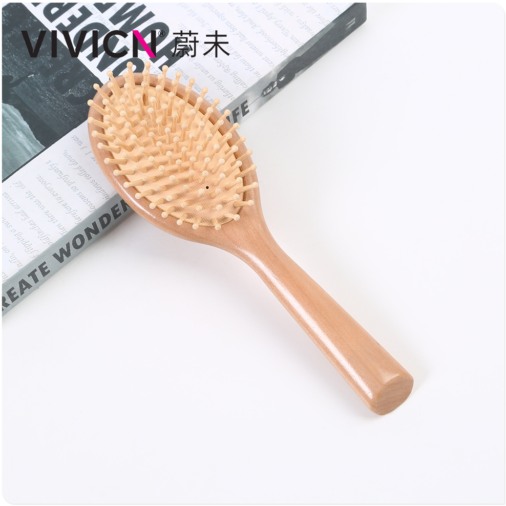 【 Weiwei 】 Air cushion comb, wooden comb, airbag massage comb, leather comb, anti-static long hair curling wooden comb for women Application Scenario