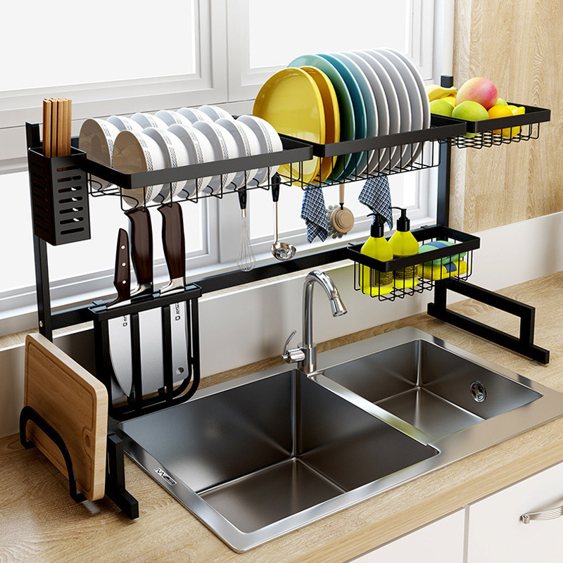 厨房置物架碗碟架台面沥水架水槽收纳架家用水槽置物架放盘子碗碟图