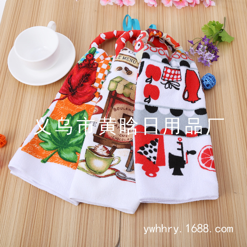 【LOVELY HOME】【持嘉】日用品擦手巾卡通挂式超细纤维洗碗巾清洁布 创意毛巾百洁布批发