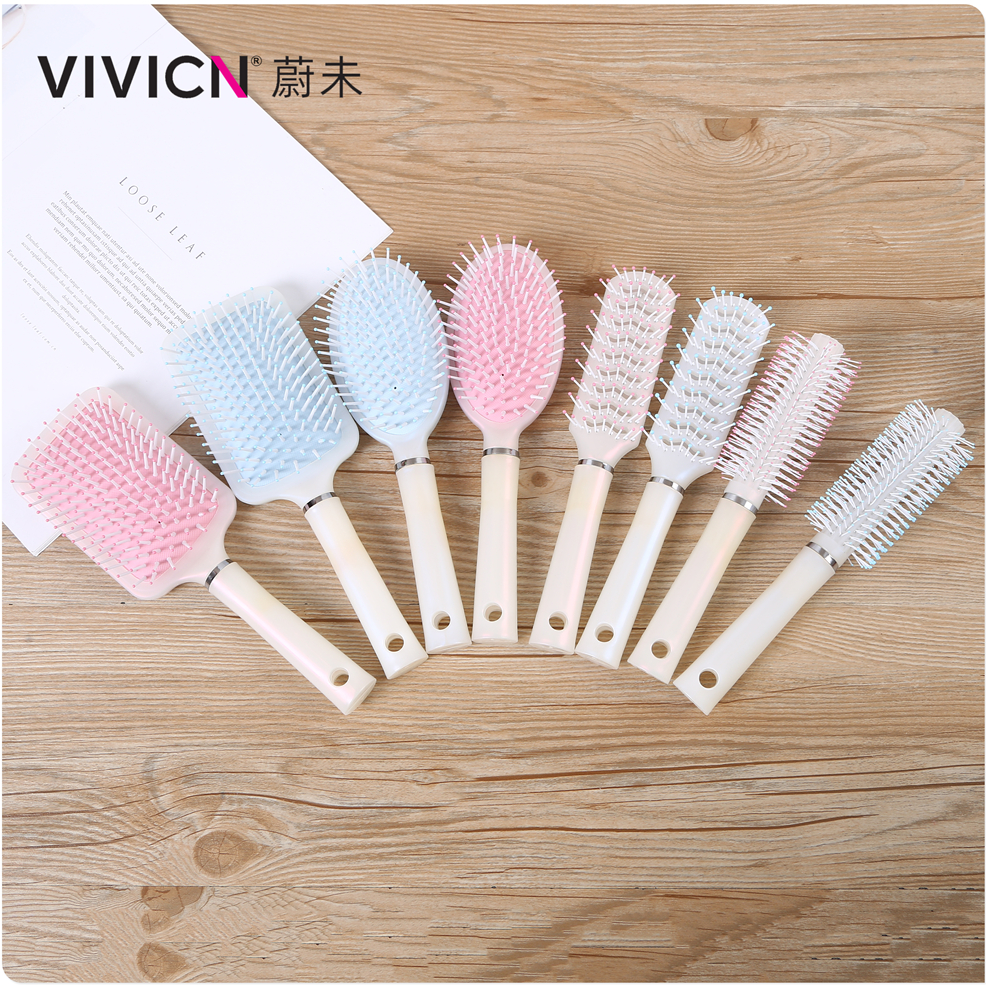 【 Weiwei 】 Semi-transparent comb for women, anti-static massage airbag comb, air cushion comb, leather roll comb, fashionable comb