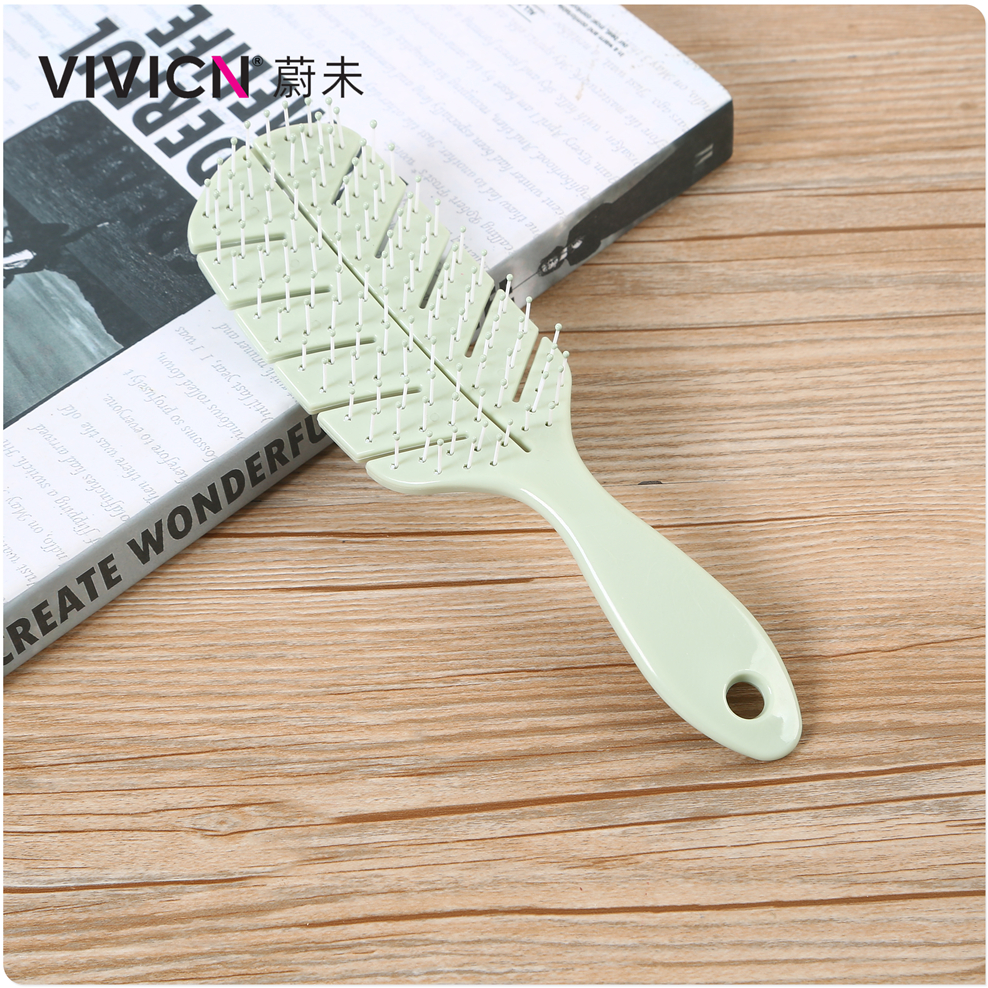 【 Weiwei 】 Pork rib comb, plastic comb, long hair and curly hair, home pork rib comb, blow-shaped large backhead comb Application Scenario